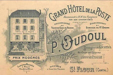 Saint-Flour ville haute - Grand Hotel de la Poste place Ganbetta