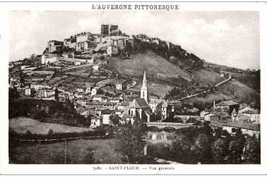 Saint-Flour ville basse Vue generale en 1948