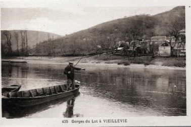Gorge du Lot a Vieillevie partie de peche