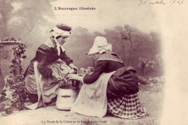 La vente de la creme et du lait dans le Cantal