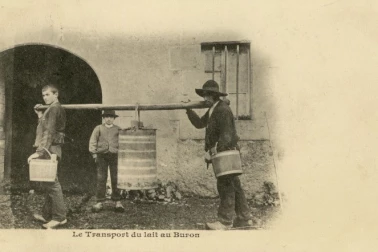 Le transport du lait au buron