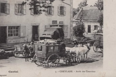 Arret des courriers a Cheylade