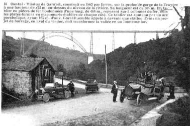 Le Viaduc de Garabit construit par Eiffel en 1882 sur la vallee de la Truyere