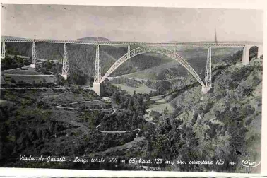 Viaduc de Garabit longeur totale 564 m hauteur 125 m ouverture de l arc 125 m