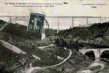 Viaduc de Garabit La vallee de Garabit site pittoresque baigne par la Truyere complete par le beau viaduc Eiffel