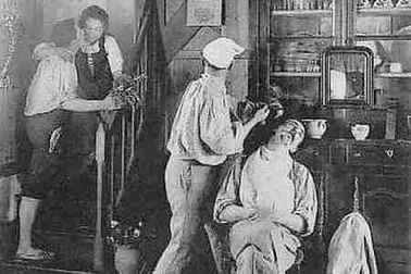 En campagne le barbier du village