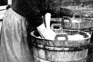 Lavage au bacquet ou petit cuveau a lessive
