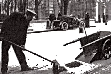 Le nettoyage des rues avant 1920 voirie cantonnier decrotteur
