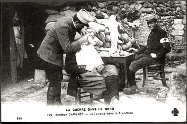 La guerre dans le nord la toilette dans les tranchees