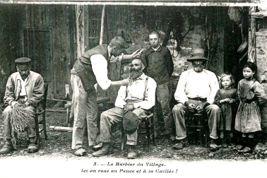 Le barbier du village en plein air