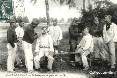 Camp de Mailly Le perruquier en plein air