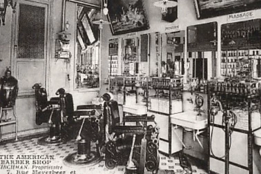 Interieur de chez le coiffeur Nice