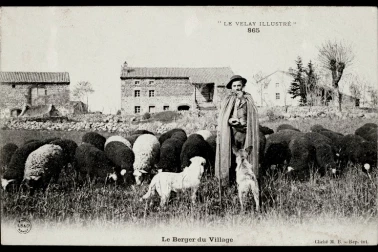 Le berger du village en 1900