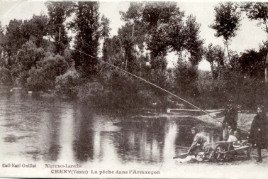 CHENY Lessiveuses brouette et le Pecheur et sa longue ligne