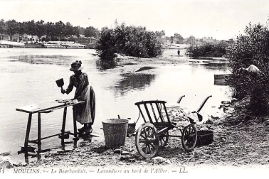 Lessiveuse au bord de l allier