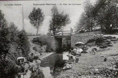Eygurande-Merlines en 1929 Le Pont des laveuses