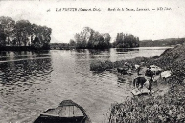 Bord de la seine des laveuses