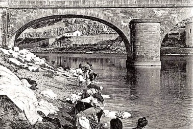 Cahors Les laveuses au bord du Lot