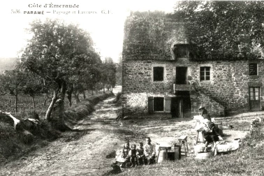 Paysages les laveuses et sa famille