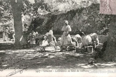 Lavandieres au bord du ruisseau