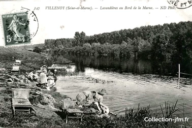 LAVANDIERES AU BORD DE LA MARNE