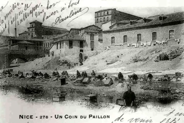 Nice Un coin du Paillon avec les lavandieres
