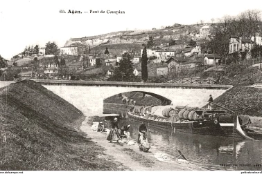 Les lavandieres au pont de Courpian