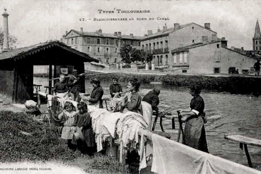 Types toulousains - Blanchisseuses au bord du canal
