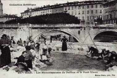 Blanchisseuses Nice - Les Blanchisseuses du Paillon et le Pont Vieux