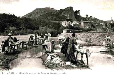 Blanchisseuses sur les bords du Gardon