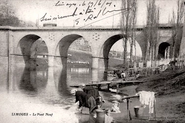 Limoges Les blanchisseuses du pont neuf
