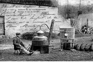 Scenes de la vie normande le Calvados le bouilleur de cru