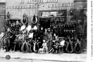 Magnifique et rare carte du bourrelier sellier Vaillant vers 1910