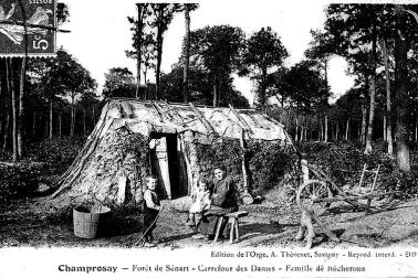 Champrosay - Foret de Senart - Parcoure des dames - Famille de bucherons