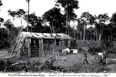 Famille de bucherons en Foret de Sequigny a Sainte Genevieve des Bois
